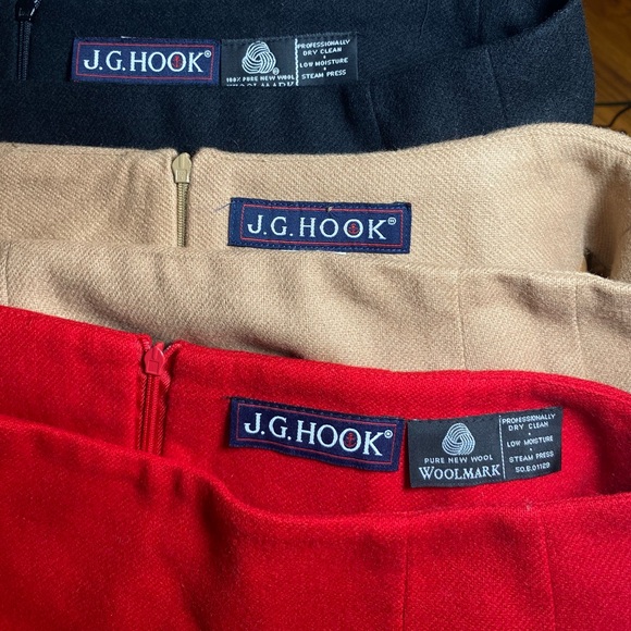 J.G.HOOK vintage wool skirts ❤️🤎 (12-14P) like new! Lot of 3 - Picture 2 of 5